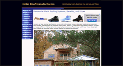 Desktop Screenshot of metalroofmanufacturers.com